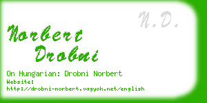 norbert drobni business card